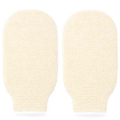 Brvlsoc 2-Pack Hemp Bath Gloves – Natural Exfoliating Shower Mitts for Body Scrub, Gentle Washcloth Mittens for Men & Women Skincare