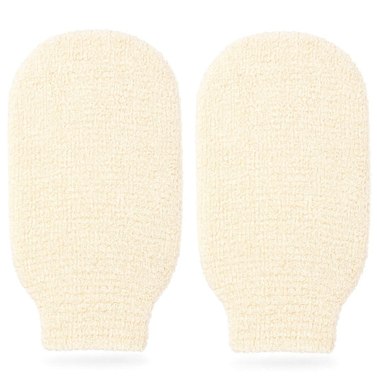 Brvlsoc 2-Pack Hemp Bath Gloves – Natural Exfoliating Shower Mitts for Body Scrub, Gentle Washcloth Mittens for Men & Women Skincare
