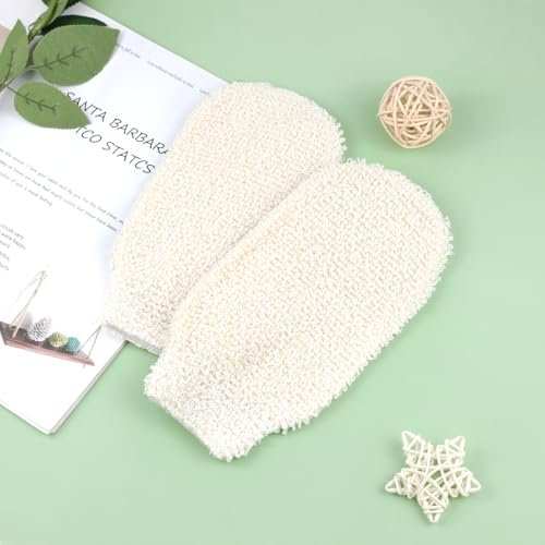 Brvlsoc 2-Pack Hemp Bath Gloves – Natural Exfoliating Shower Mitts for Body Scrub, Gentle Washcloth Mittens for Men & Women Skincare - görsel 14