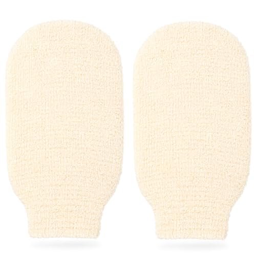 Brvlsoc 2-Pack Hemp Bath Gloves – Natural Exfoliating Shower Mitts for Body Scrub, Gentle Washcloth Mittens for Men & Women Skincare - görsel 2