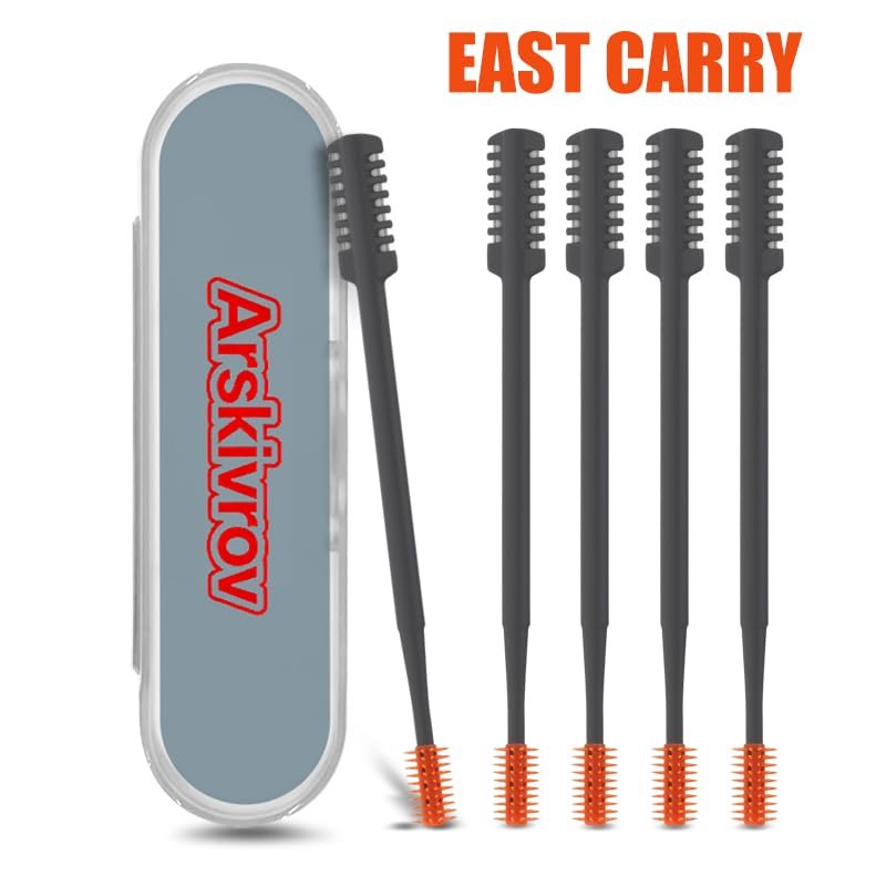 Arskivrov 5-Pack 2-in-1 Nasal Hair Cutter – 2026 Upgrade Double-Sided Nose Hair Trimmer, Manual and Portable for Women and Men, Gray - görsel 5