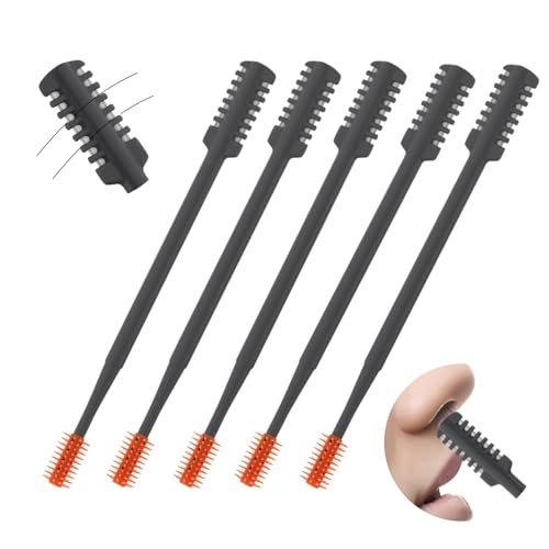 Arskivrov 5-Pack 2-in-1 Nasal Hair Cutter – 2026 Upgrade Double-Sided Nose Hair Trimmer, Manual and Portable for Women and Men, Gray - görsel 2