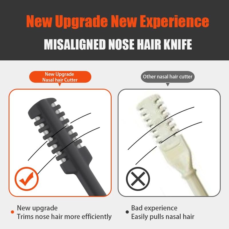 Arskivrov 5-Pack 2-in-1 Nasal Hair Cutter – 2026 Upgrade Double-Sided Nose Hair Trimmer, Manual and Portable for Women and Men, Gray - görsel 7
