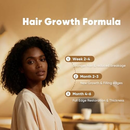 Root Revive Capsules – Hair Growth Supplement for Black Women with Biotin, Black Seed Extract, Bamboo & Saw Palmetto, 60 Count Avelisse