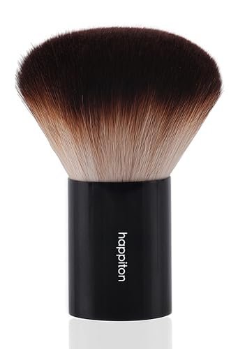 HAPPITON Kabuki Face Brush for Powder Foundation & Blush Blending & Buffing with Aluminum Handle - görsel 2