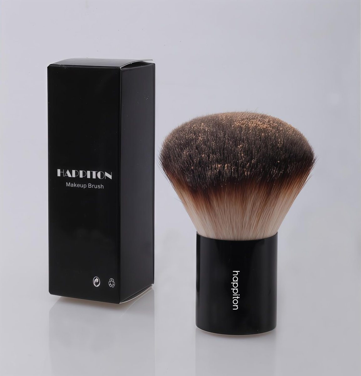 HAPPITON Kabuki Face Brush for Powder Foundation & Blush Blending & Buffing with Aluminum Handle - görsel 11