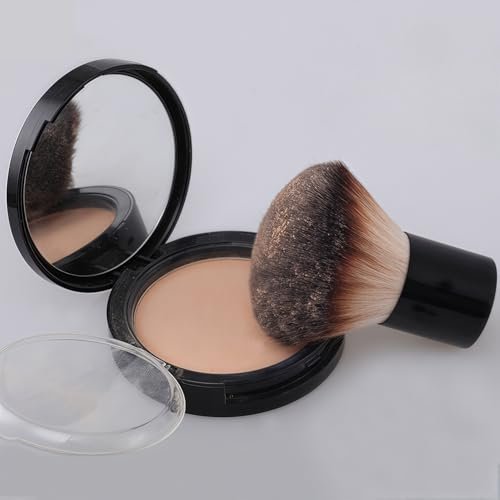 HAPPITON Kabuki Face Brush for Powder Foundation & Blush Blending & Buffing with Aluminum Handle - görsel 10
