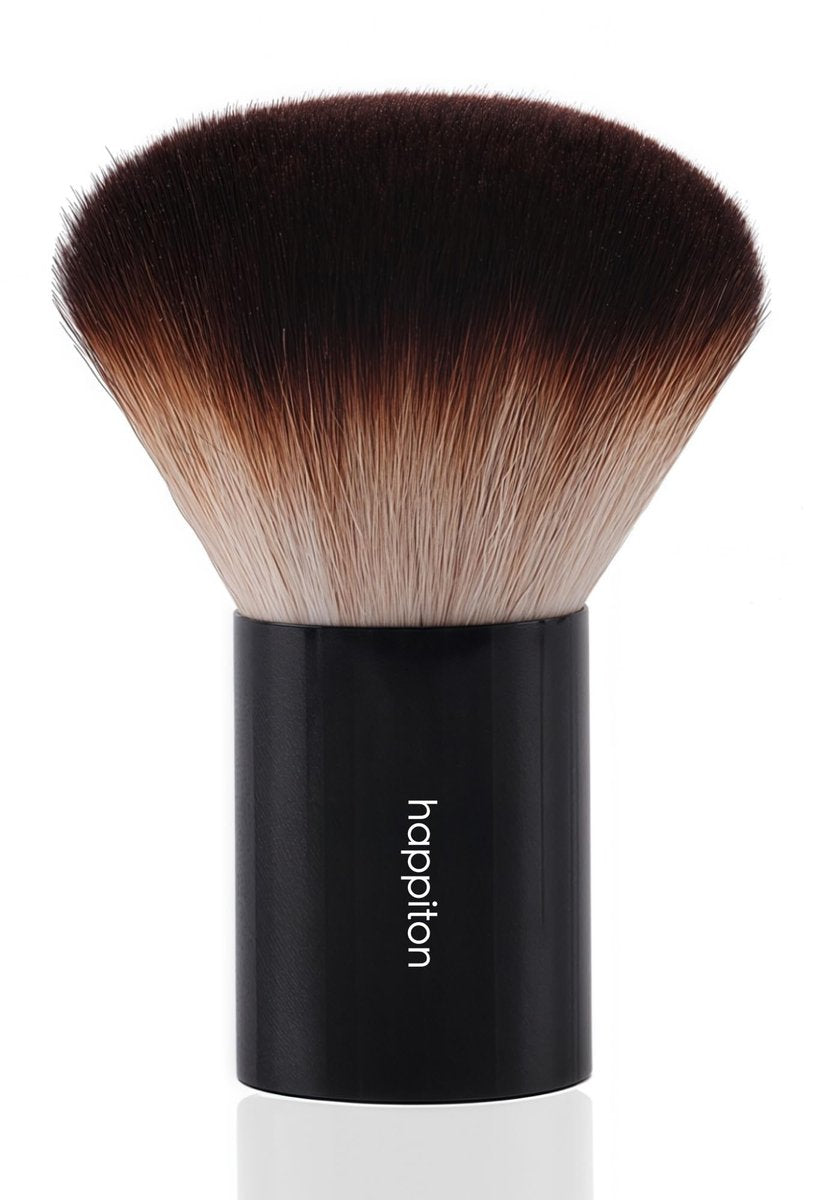 HAPPITON Kabuki Face Brush for Powder Foundation & Blush Blending & Buffing with Aluminum Handle - görsel 1