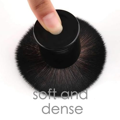 HAPPITON Kabuki Face Brush for Powder Foundation & Blush Blending & Buffing with Aluminum Handle