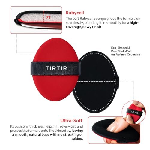 TIRTIR Soft-shell Cushion Puff 5-Pack - Original Synthetic Makeup Sponge for Flawless Application - görsel 8