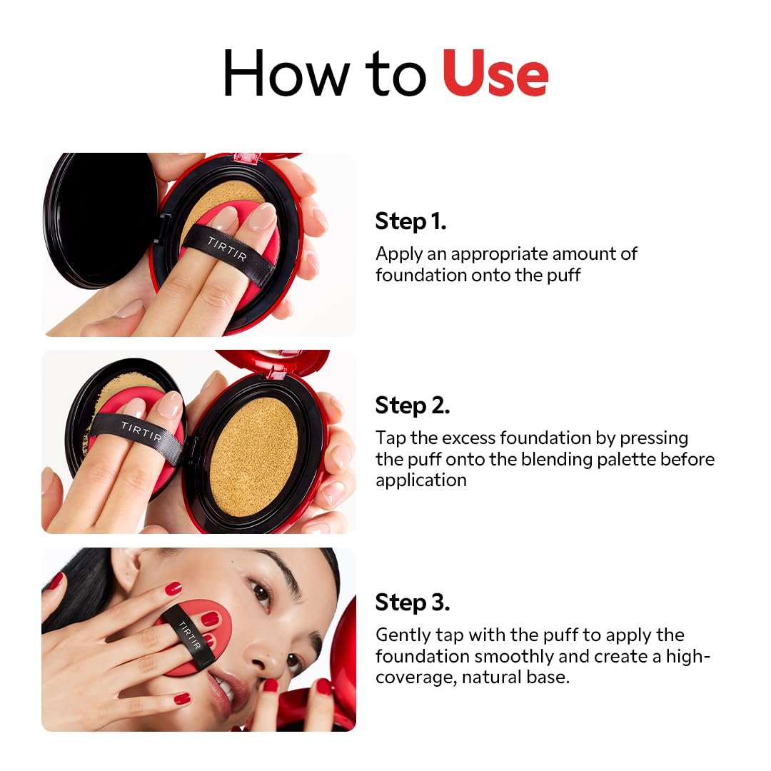TIRTIR Soft-shell Cushion Puff 5-Pack - Original Synthetic Makeup Sponge for Flawless Application - görsel 11