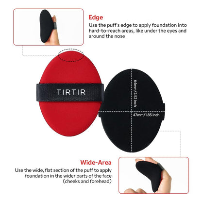 TIRTIR Soft-shell Cushion Puff 5-Pack - Original Synthetic Makeup Sponge for Flawless Application
