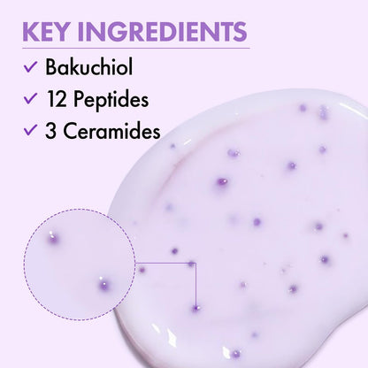 TOSOWOONG Bakuchiol Capsule Cream - High Purity Bakuchiol 5,000ppm Retinol Alternative Wrinkle Care Firming Anti Aging Moisturizer with 12 Peptides & 3 Ceramides - Korean Skincare 50ml Avelisse