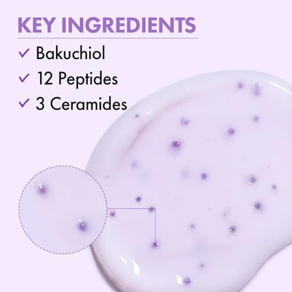 TOSOWOONG Bakuchiol Capsule Cream - High Purity Bakuchiol 5,000ppm Retinol Alternative Wrinkle Care Firming Anti Aging Moisturizer with 12 Peptides & 3 Ceramides - Korean Skincare 50ml Avelisse