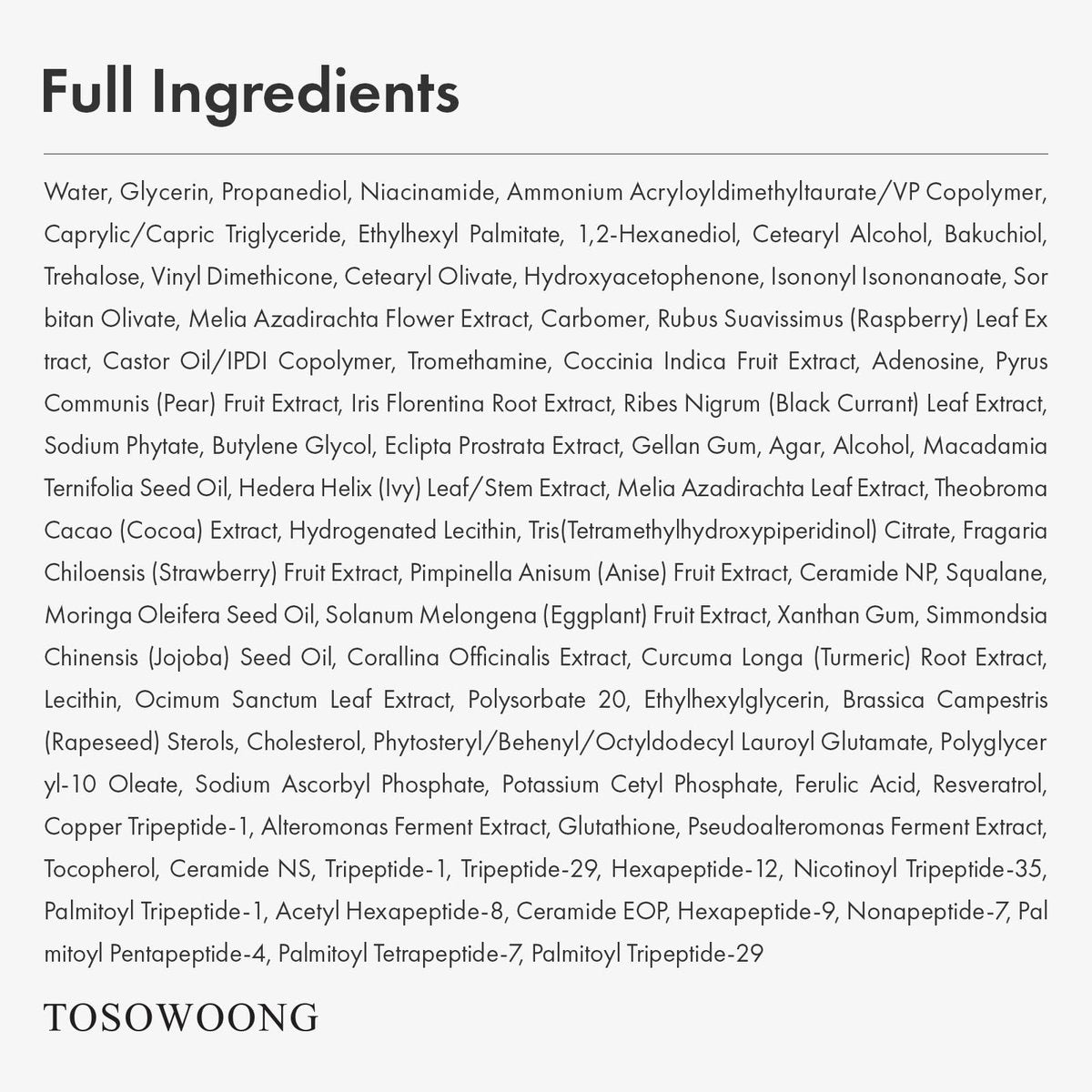 TOSOWOONG Bakuchiol Capsule Cream - High Purity Bakuchiol 5,000ppm Retinol Alternative Wrinkle Care Firming Anti Aging Moisturizer with 12 Peptides & 3 Ceramides - Korean Skincare 50ml Avelisse