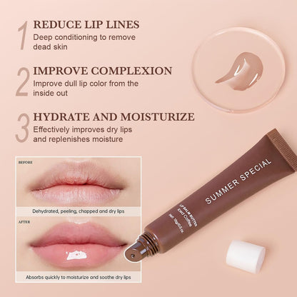5 Pack Summer Special Lip Butter Hydration Lip Gloss with Shea Butter & Olive Oil - Soothes Dry Lips, Natural Tint & Gloss Effect, Lip Repair for Women Avelisse