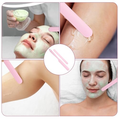 4 PCS Non-Stick Wax Spatulas Set - Silicone Wax Applicator in Pink for Home Salon Body Use - görsel 14