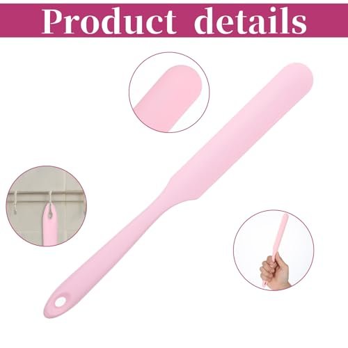 4 PCS Non-Stick Wax Spatulas Set - Silicone Wax Applicator in Pink for Home Salon Body Use - görsel 6
