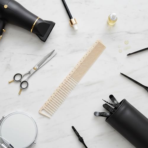 2-Pack Hair Cutting Combs with Ruler Measurements – Anti-Static Professional Barber Comb for Salon, Hair Stylists, and Barbers – Fine Cutting Comb - görsel 8