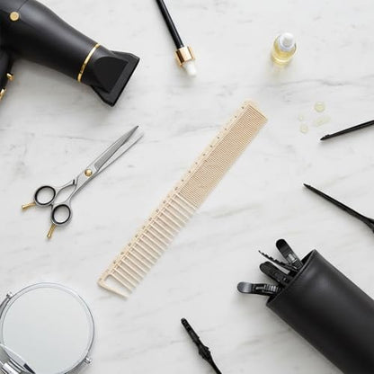 2-Pack Hair Cutting Combs with Ruler Measurements – Anti-Static Professional Barber Comb for Salon, Hair Stylists, and Barbers – Fine Cutting Comb