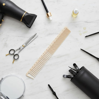 2-Pack Hair Cutting Combs with Ruler Measurements – Anti-Static Professional Barber Comb for Salon, Hair Stylists, and Barbers – Fine Cutting Comb