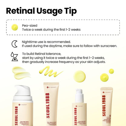 K-SECRET SEOUL 1988 Retinal Advanced Shot – Retinol Alternative Serum with 22,275 Spicules & Advanced Retinal Liposome 12% for Fine Lines & Skin Texture | Korean Skincare, 15ml
