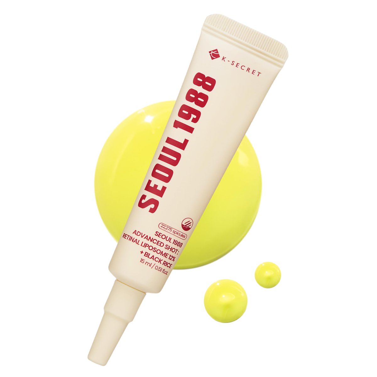 K-SECRET SEOUL 1988 Retinal Advanced Shot – Retinol Alternative Serum with 22,275 Spicules & Advanced Retinal Liposome 12% for Fine Lines & Skin Texture | Korean Skincare, 15ml - görsel 2