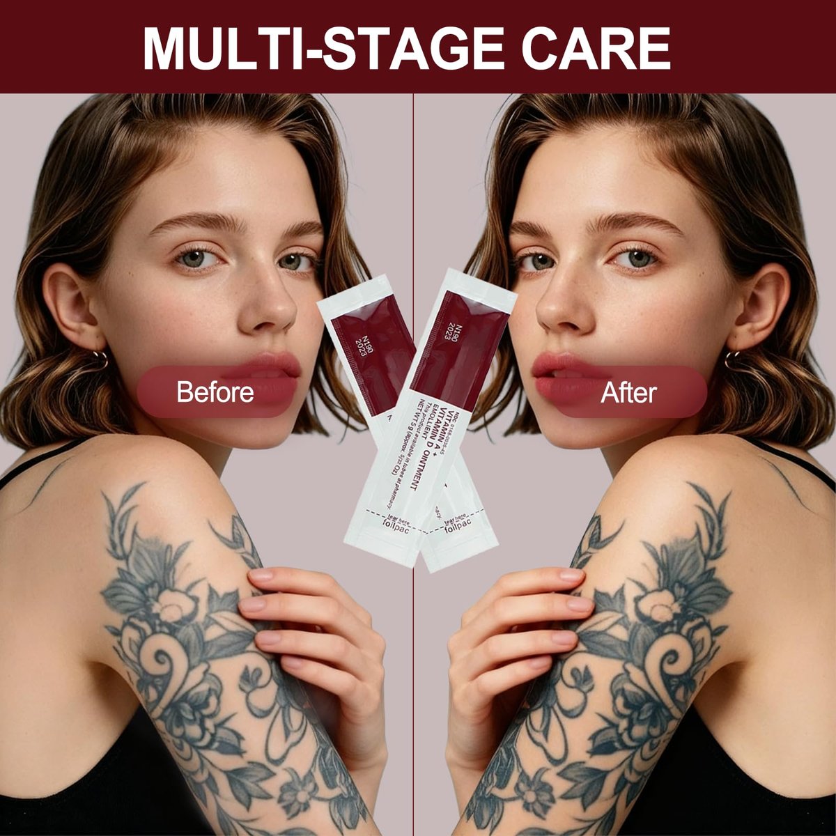 50 Pack Tattoo Aftercare Ointment with Vitamin A & D - Scar Repair & Intense Moisturizing Cream for Tattoo Healing & Skin Recovery - Professional Use for Artists, Studios - görsel 9