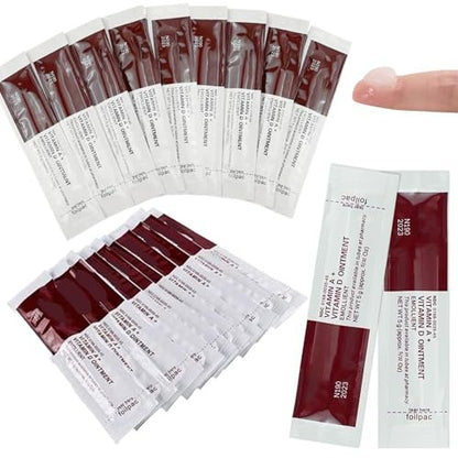 50 Pack Tattoo Aftercare Ointment with Vitamin A & D - Scar Repair & Intense Moisturizing Cream for Tattoo Healing & Skin Recovery - Professional Use for Artists, Studios