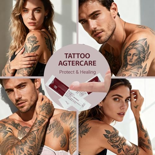 50 Pack Tattoo Aftercare Ointment with Vitamin A & D - Scar Repair & Intense Moisturizing Cream for Tattoo Healing & Skin Recovery - Professional Use for Artists, Studios - görsel 12