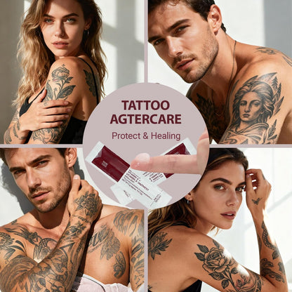 50 Pack Tattoo Aftercare Ointment with Vitamin A & D - Scar Repair & Intense Moisturizing Cream for Tattoo Healing & Skin Recovery - Professional Use for Artists, Studios
