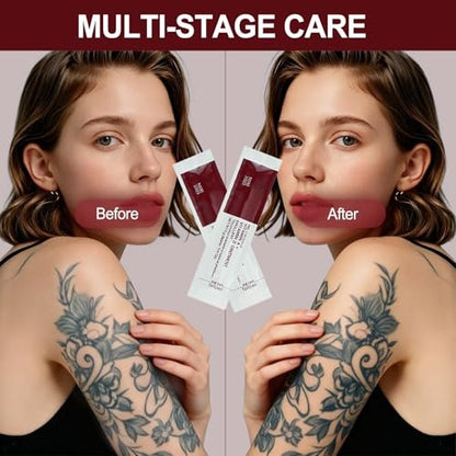 50 Pack Tattoo Aftercare Ointment with Vitamin A & D - Scar Repair & Intense Moisturizing Cream for Tattoo Healing & Skin Recovery - Professional Use for Artists, Studios