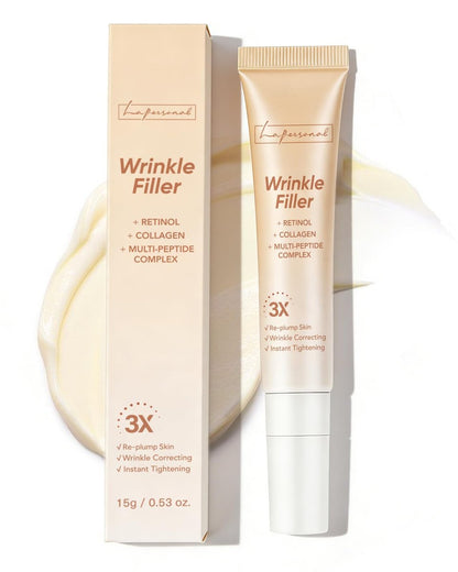 LA.PERSONAL Wrinkle Filler for Deep Wrinkles & Fine Lines - Instant Eye Face Lift Cream with Collagen & Multi-Peptide Complex, 0.53 Oz Avelisse
