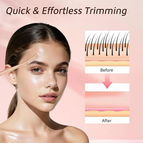 20 Pack Replacement Blades Compatible with Tweezerman Facial Razor - Stainless Steel Face Razor Refills for Women, Peach Fuzz Remover & Exfoliating Razor Blades for Smooth, Radiant Skin - görsel 6