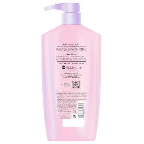 L'Oreal Paris Elvive Glycolic + Gloss Shine Boosting Conditioner, 28 Fl Oz - Cleanses and Smooths Dull, Porous Hair into High-Shine, Glossy Hair - görsel 16