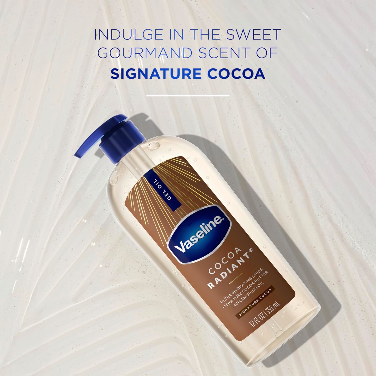 Vaseline Intensive Care Cocoa Radiant Body Gel Oil with 100% Pure Cocoa Butter, 12 oz Avelisse