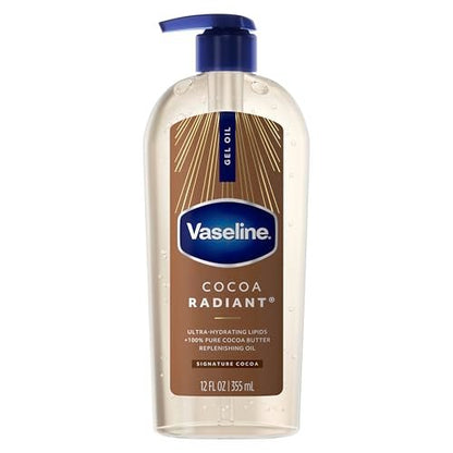 Vaseline Intensive Care Cocoa Radiant Body Gel Oil with 100% Pure Cocoa Butter, 12 oz Avelisse