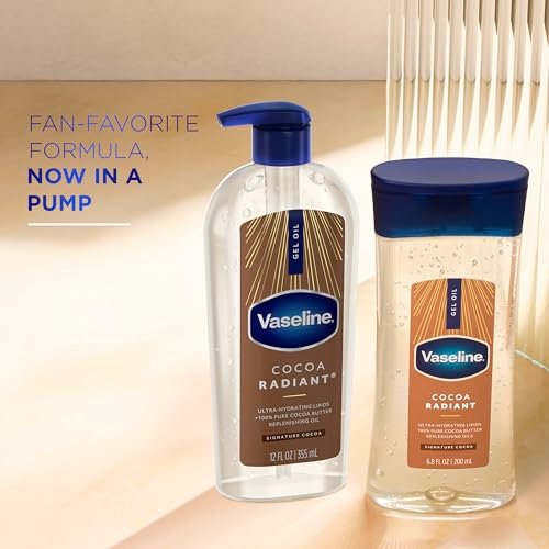 Vaseline Intensive Care Cocoa Radiant Body Gel Oil with 100% Pure Cocoa Butter, 12 oz Avelisse