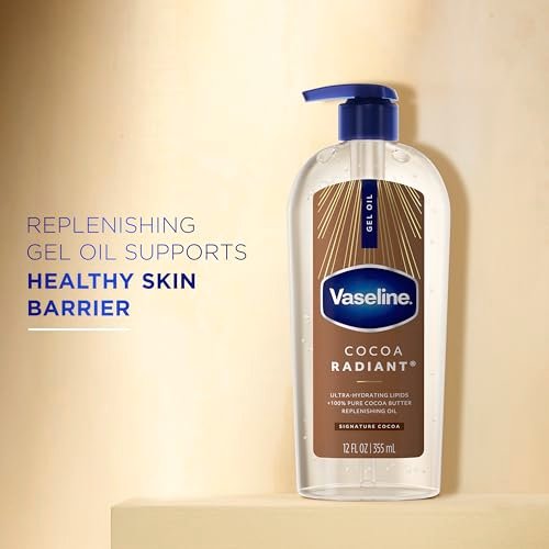 Vaseline Intensive Care Cocoa Radiant Body Gel Oil with 100% Pure Cocoa Butter, 12 oz Avelisse