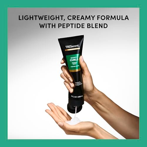 TRESemmé Defining Cream for Bouncy Curls, Lightweight Curl Control & Humidity Protection with Peptide Blend, 9 fl oz - görsel 6
