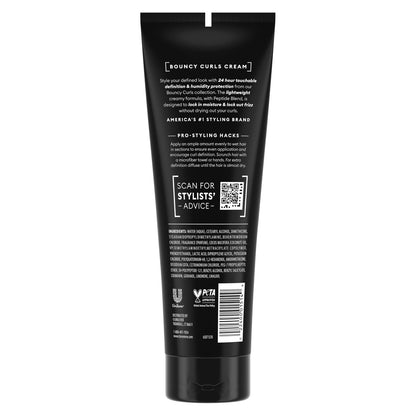 TRESemmé Defining Cream for Bouncy Curls, Lightweight Curl Control & Humidity Protection with Peptide Blend, 9 fl oz