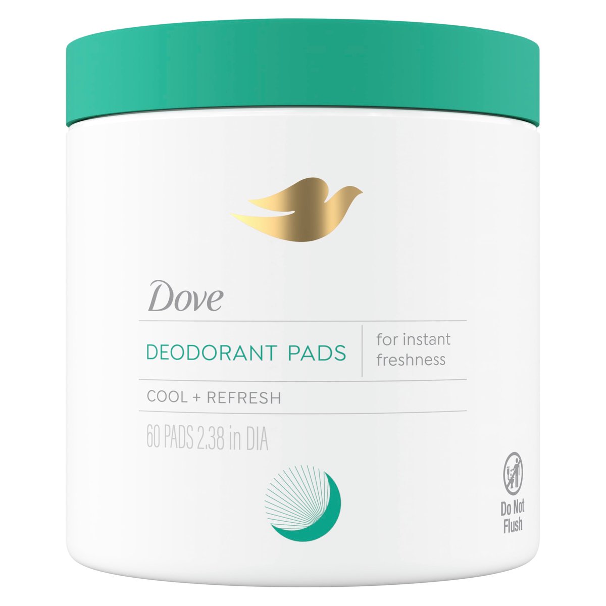 Dove Deodorant Cleansing Pads for Women - Neutralize Odor & Gently Exfoliate, Fresh Water Lily Scent, 60 Count Avelisse