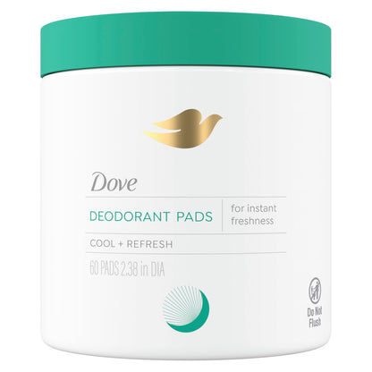Dove Deodorant Cleansing Pads for Women - Neutralize Odor & Gently Exfoliate, Fresh Water Lily Scent, 60 Count Avelisse