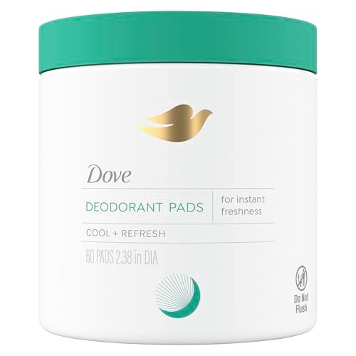 Dove Deodorant Cleansing Pads for Women - Neutralize Odor & Gently Exfoliate, Fresh Water Lily Scent, 60 Count Avelisse