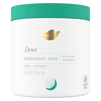 Dove Deodorant Cleansing Pads for Women - Neutralize Odor & Gently Exfoliate, Fresh Water Lily Scent, 60 Count Avelisse