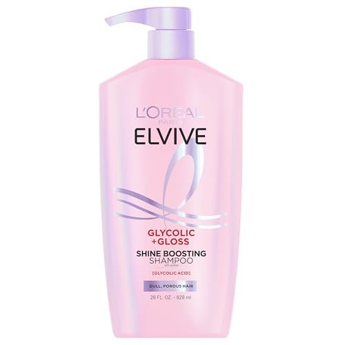 L'Oreal Paris Elvive Glycolic + Gloss Shine Boosting Shampoo, Cleanses and Smooths Dull, Porous Hair Into High-Shine, Glossy Hair, 28 Fl Oz - görsel 2
