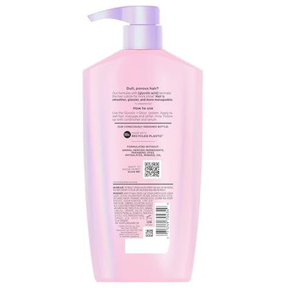 L'Oreal Paris Elvive Glycolic + Gloss Shine Boosting Shampoo, Cleanses and Smooths Dull, Porous Hair Into High-Shine, Glossy Hair, 28 Fl Oz
