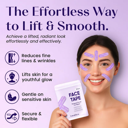 LumiDew Smile Line & Anti Wrinkle Patches - Face Tape for Wrinkles, Forehead & Lips, Japanese Face Tape Lifting & Anti Wrinkle Tape for Face, Forehead Wrinkle Patches Overnight Avelisse