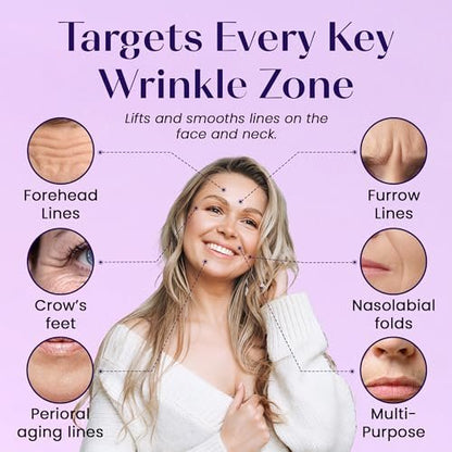 LumiDew Smile Line & Anti Wrinkle Patches - Face Tape for Wrinkles, Forehead & Lips, Japanese Face Tape Lifting & Anti Wrinkle Tape for Face, Forehead Wrinkle Patches Overnight Avelisse