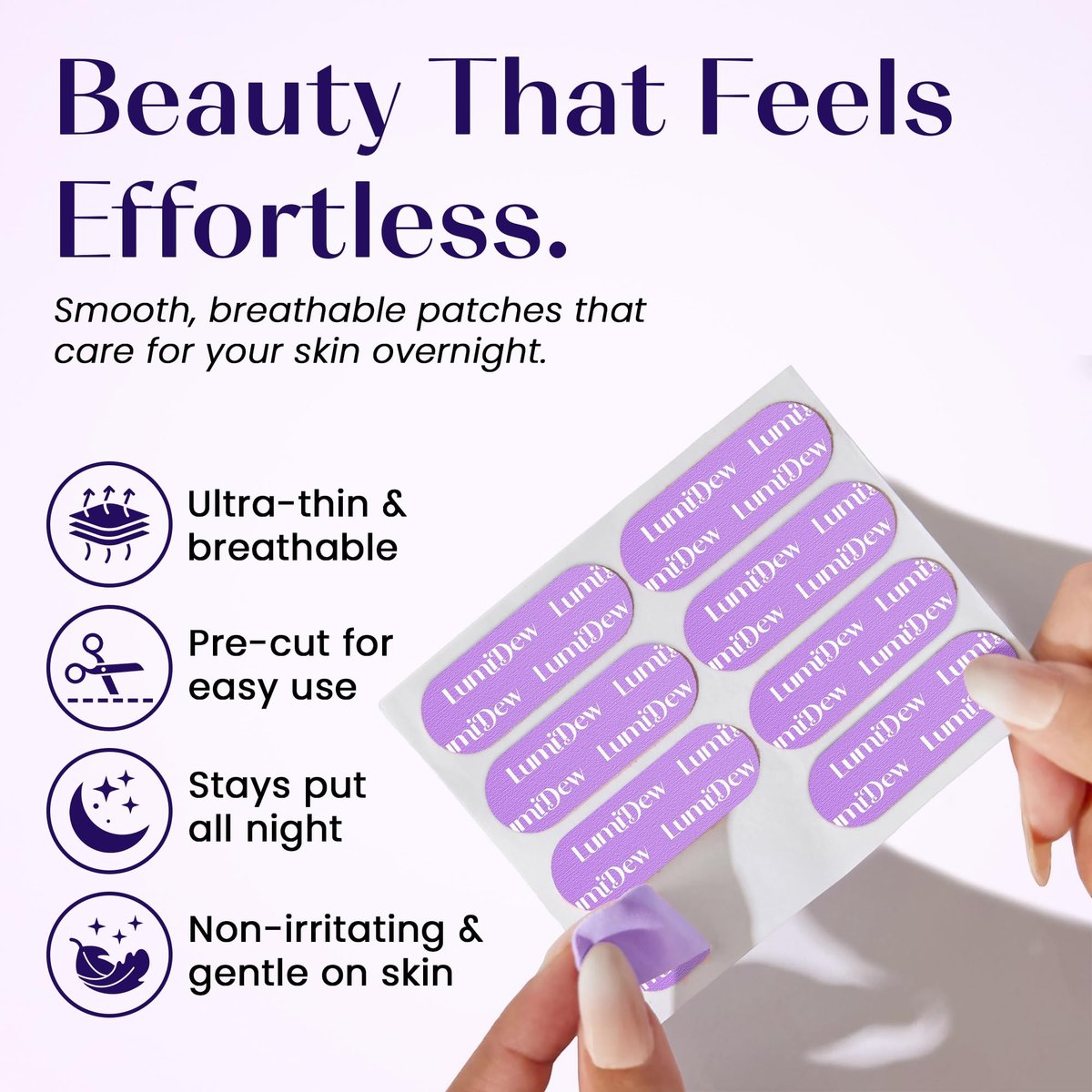 LumiDew Smile Line & Anti Wrinkle Patches - Face Tape for Wrinkles, Forehead & Lips, Japanese Face Tape Lifting & Anti Wrinkle Tape for Face, Forehead Wrinkle Patches Overnight Avelisse